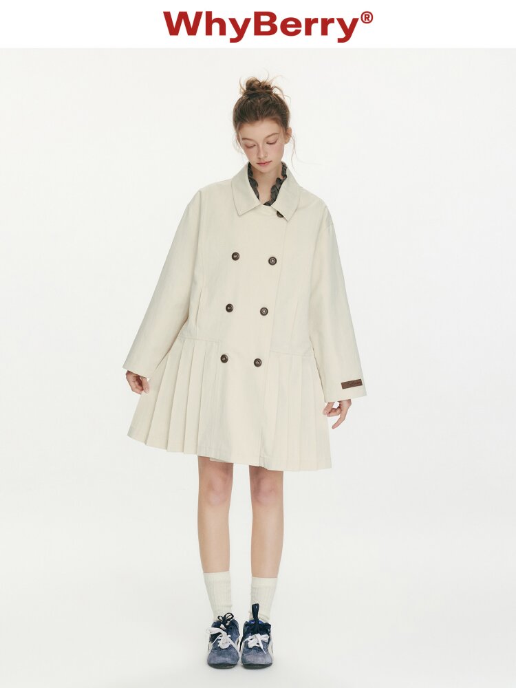 Moonlight Concerto Pleated Coat【s0000015668】