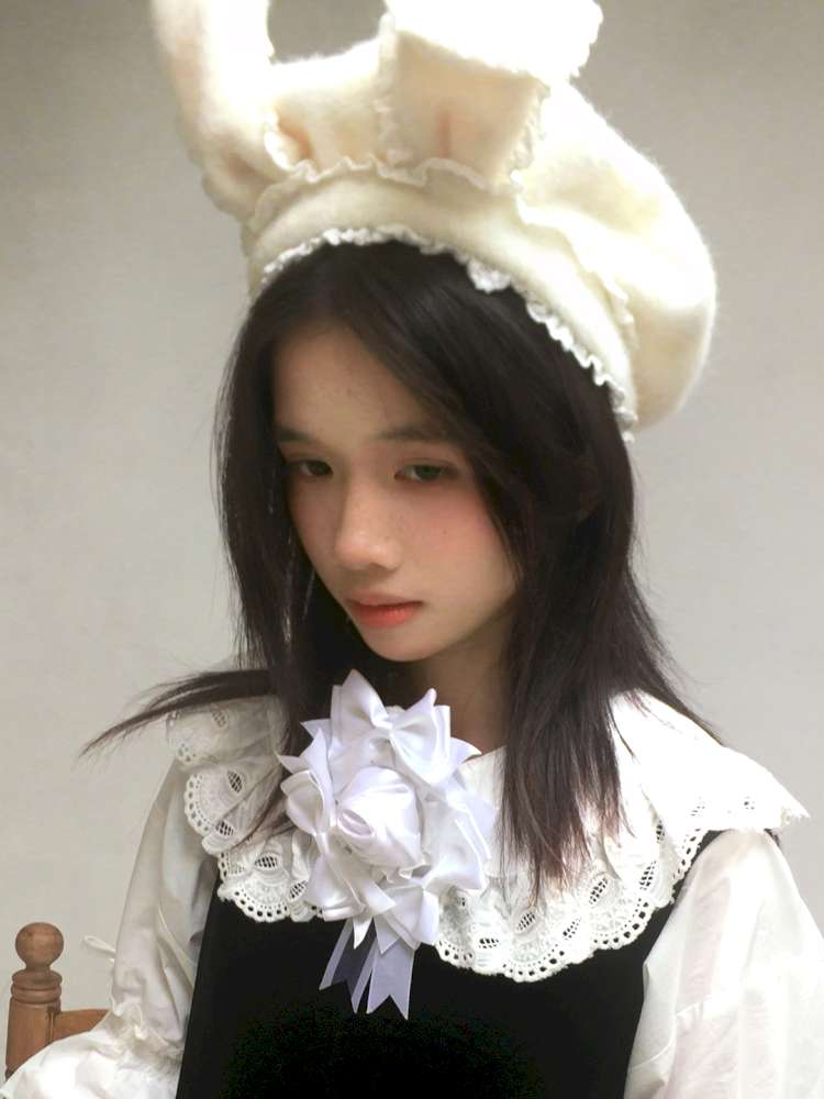 Strawberry Bow Rose Brooch Badge【s0000014942】