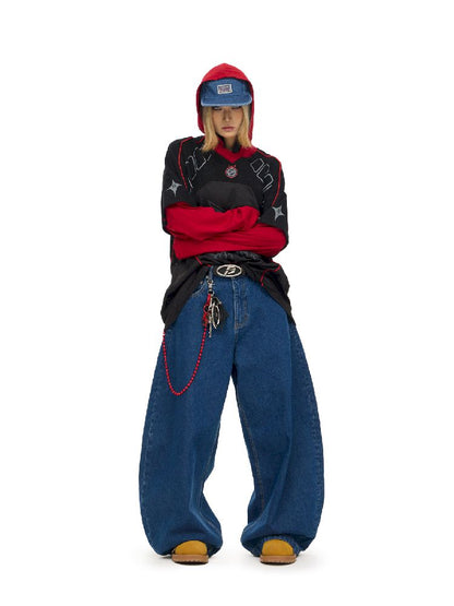 Aged Machete Wide Leg Jeans【s0000011699】