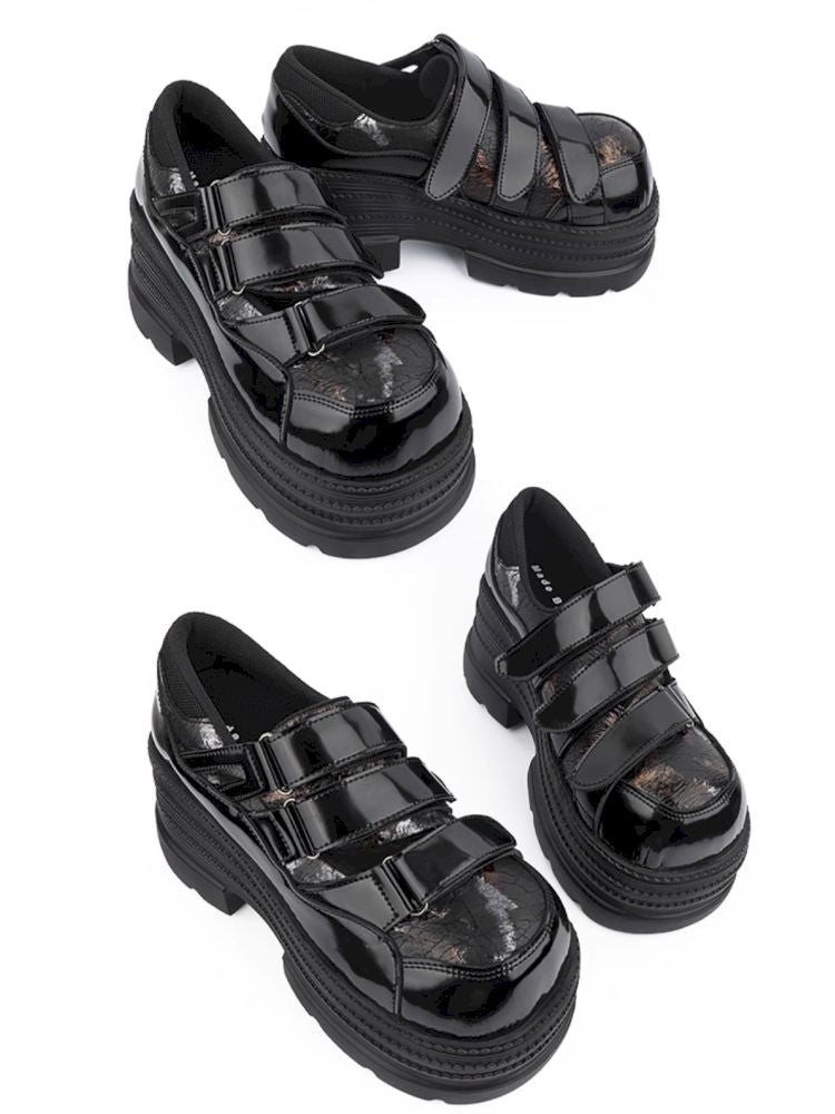 Gothic velcro thick bottom shoe【s0000013359】