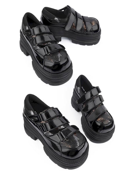 Gothic velcro thick bottom shoe【s0000013359】