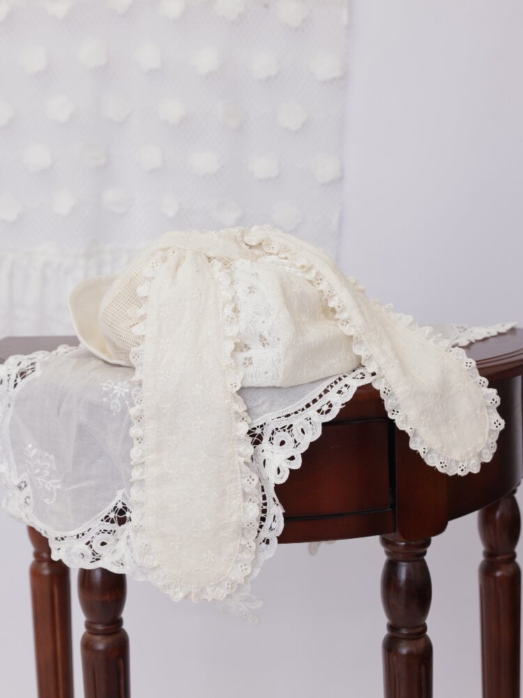 Lace Crochet Velvet Octagonal Hat【s0000016504】