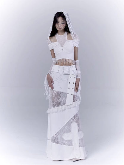Low waist thin straight long skirt【s0000012381】