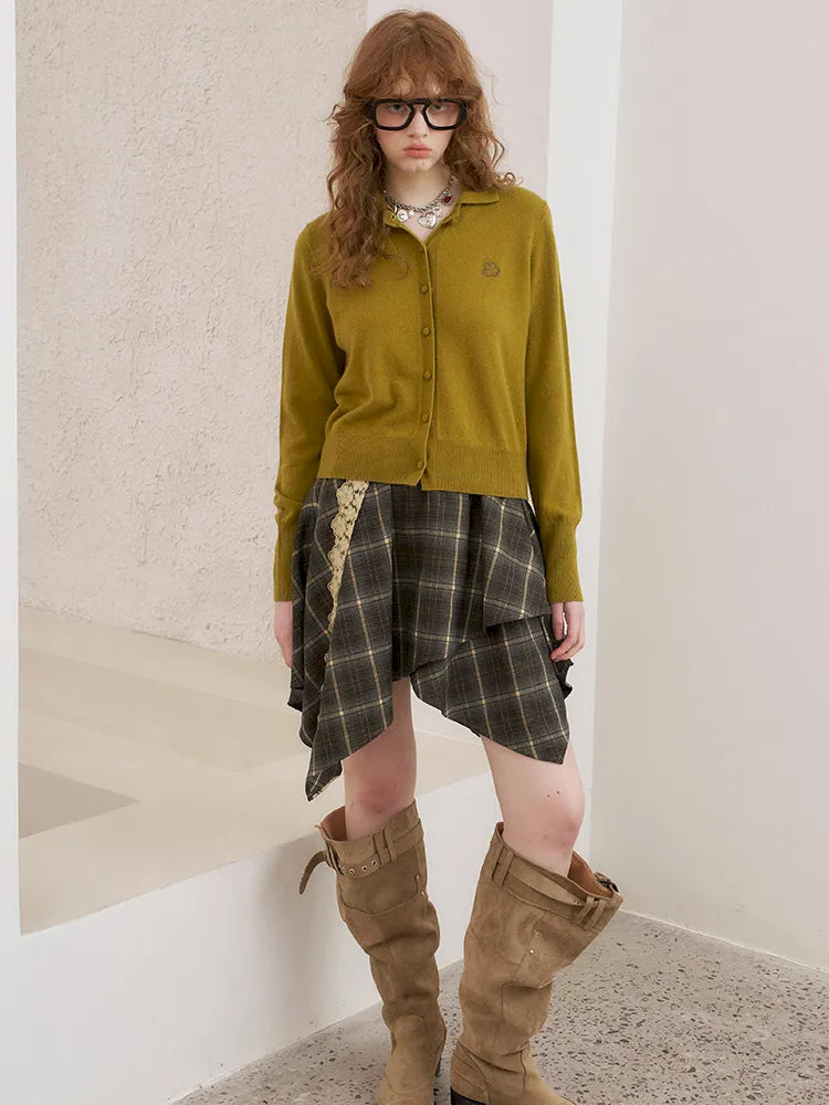 Long-Sleeved Slim-Fit Knit Cardigan【s0000014055】