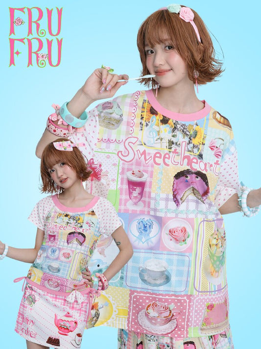Cake Dessert Printed Loose T Shirt【s0000017455】
