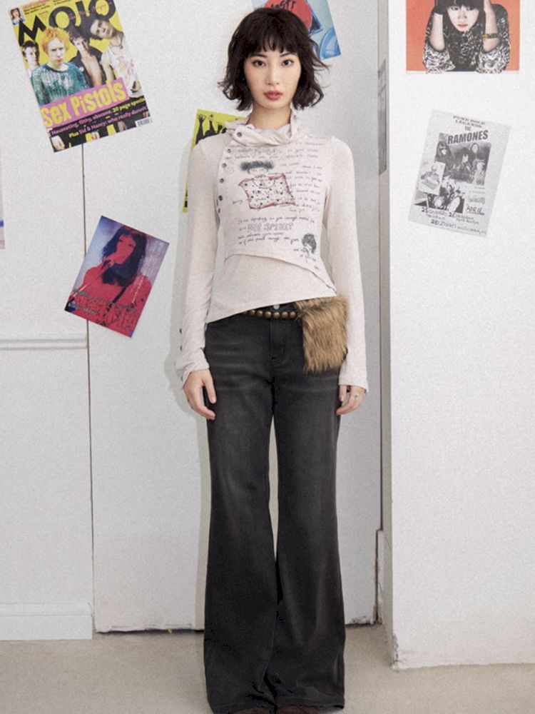 Slim micro flare pants【s0000012275】