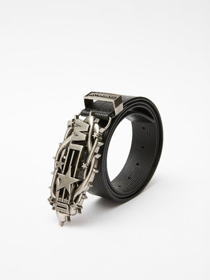 Distressed Relief Leather Belt【s0000018277】