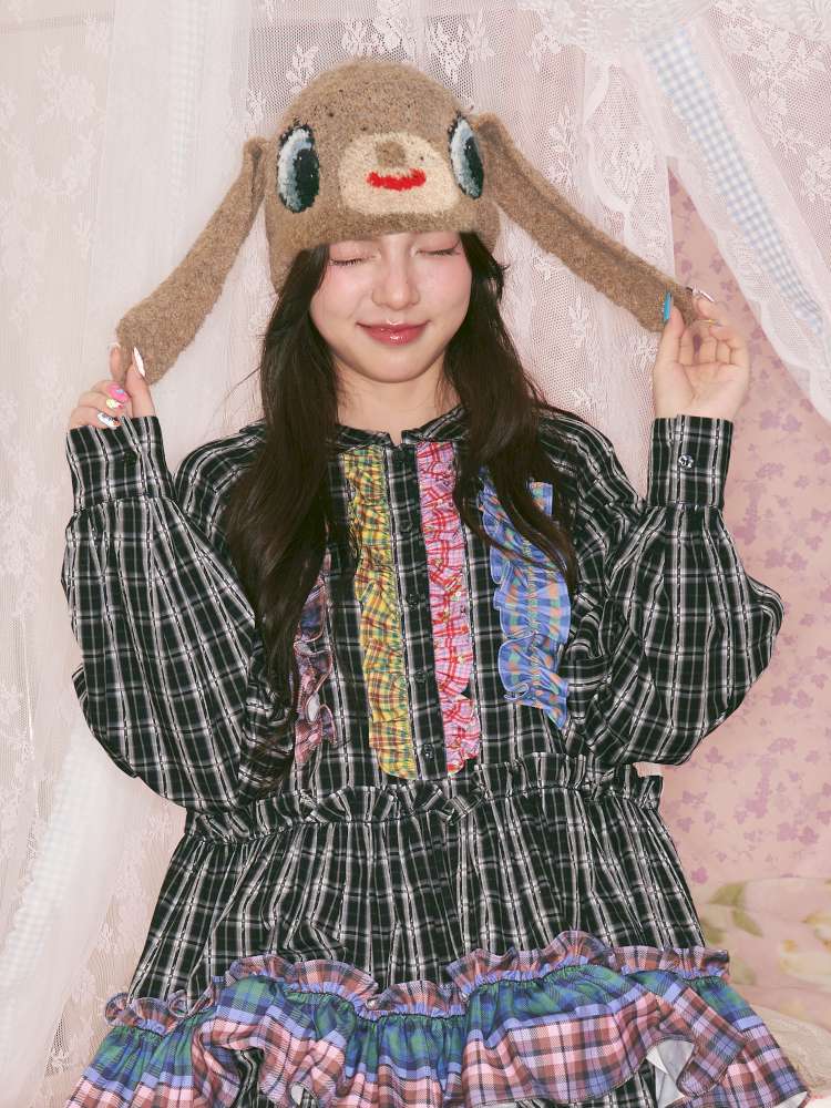 Caramel Brown Long Ears Plush Rabbit Hat【s0000014825】