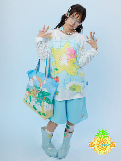 Fruit Large Capacity Printed Mesh Tote Bag【s0000012866】