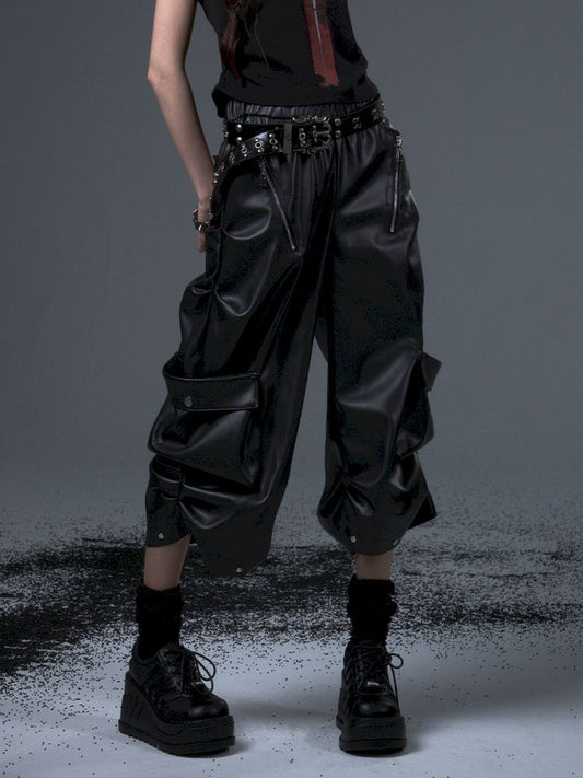 Pocket Lantern Eight Wide Leg Mid Pants【s0000012345】