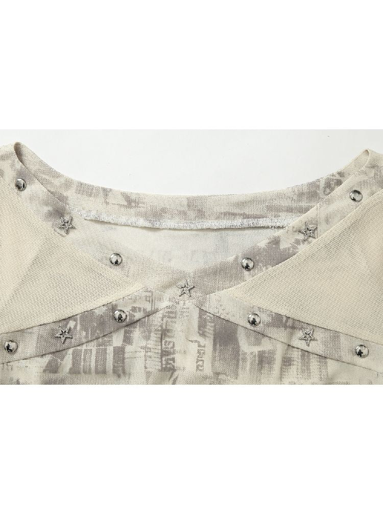 메쉬 스 플라이 싱 슬림 스트레치 긴 슬리브 티셔츠 [S0000011824]