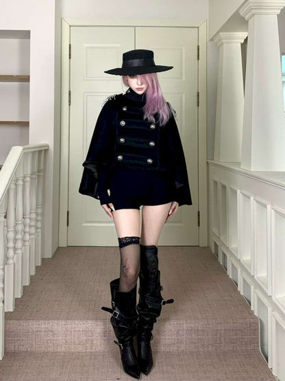 Detachable Fringed Buckle Cape【s0000015420】