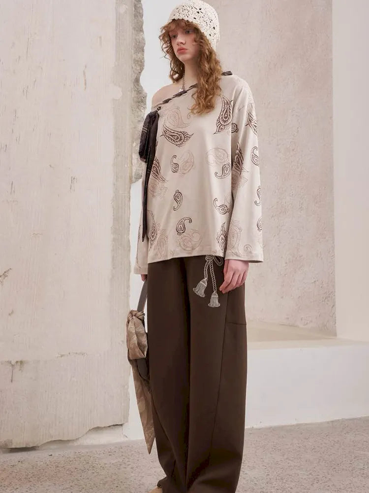 Loose-Knot Straight-Leg Wide-Leg Pants【s0000014046】