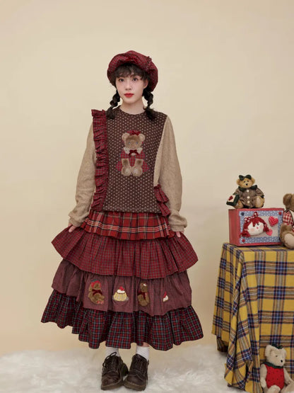 Ruffled puffy adorable tiered skirt【s0000014174】