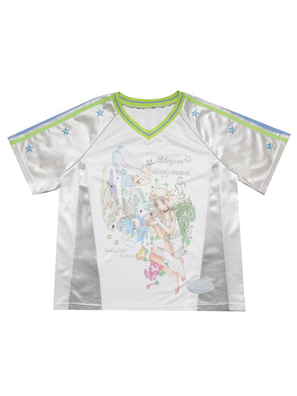 Patchwork Short Sleeve Jersey【s0000012338】