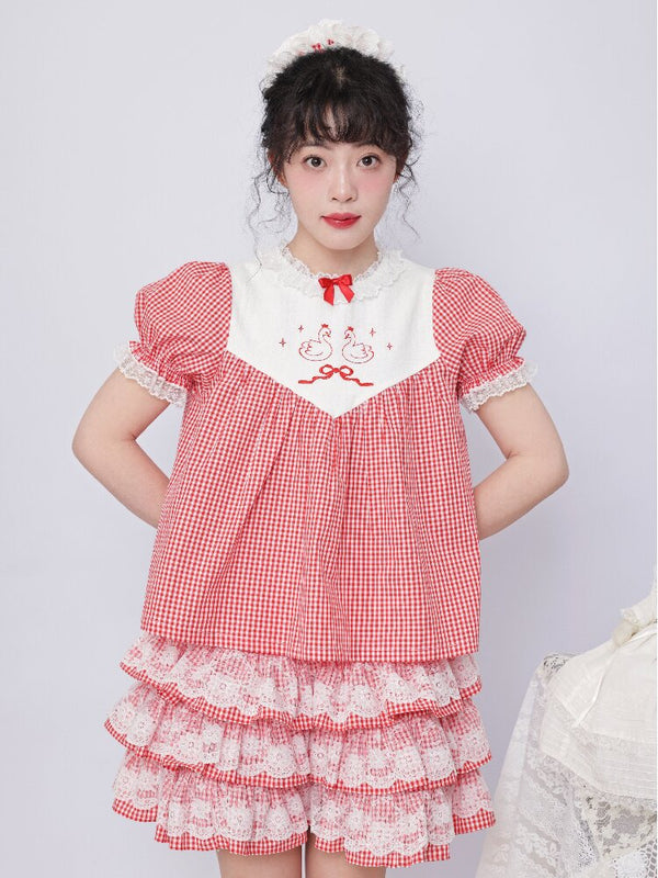 Vintage Lace Swan Dress Set【s0000017486】