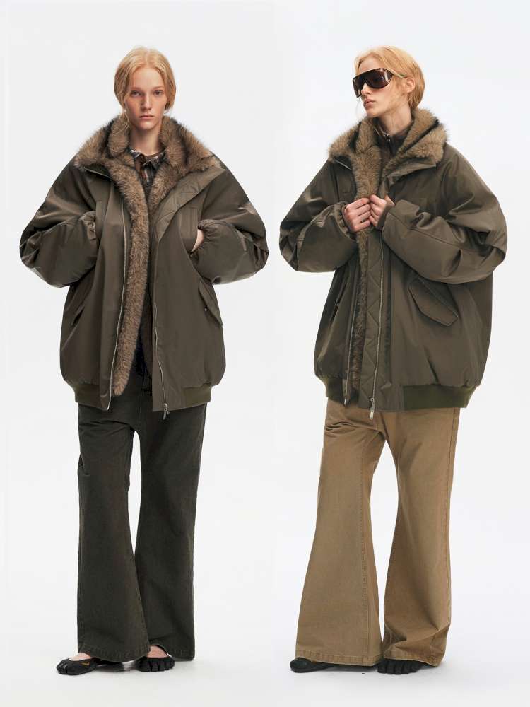 Plush Collar Warm Padded Jacket【s0000014872】