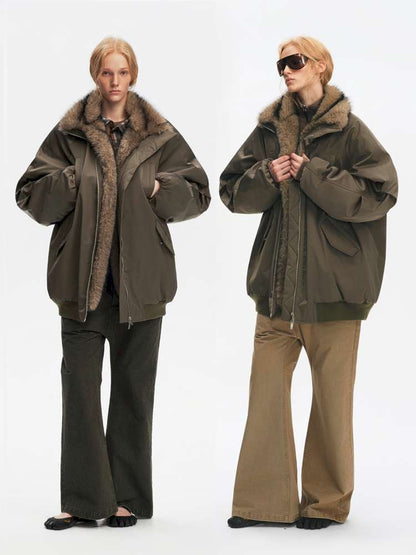 Plush Collar Warm Padded Jacket【s0000014872】