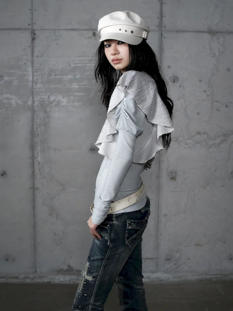 Puff Sleeves Round Neck Long Sleeve Base【s0000013956】