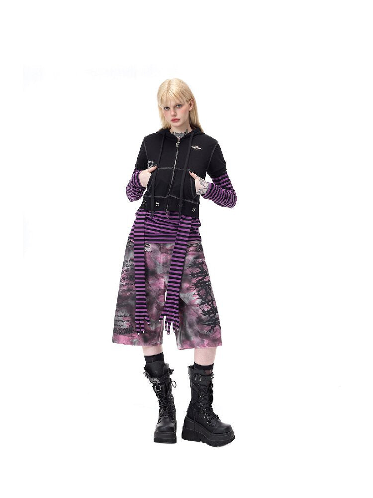 Cat Ear Rhinestone Camo Hoodie【s0000017721】