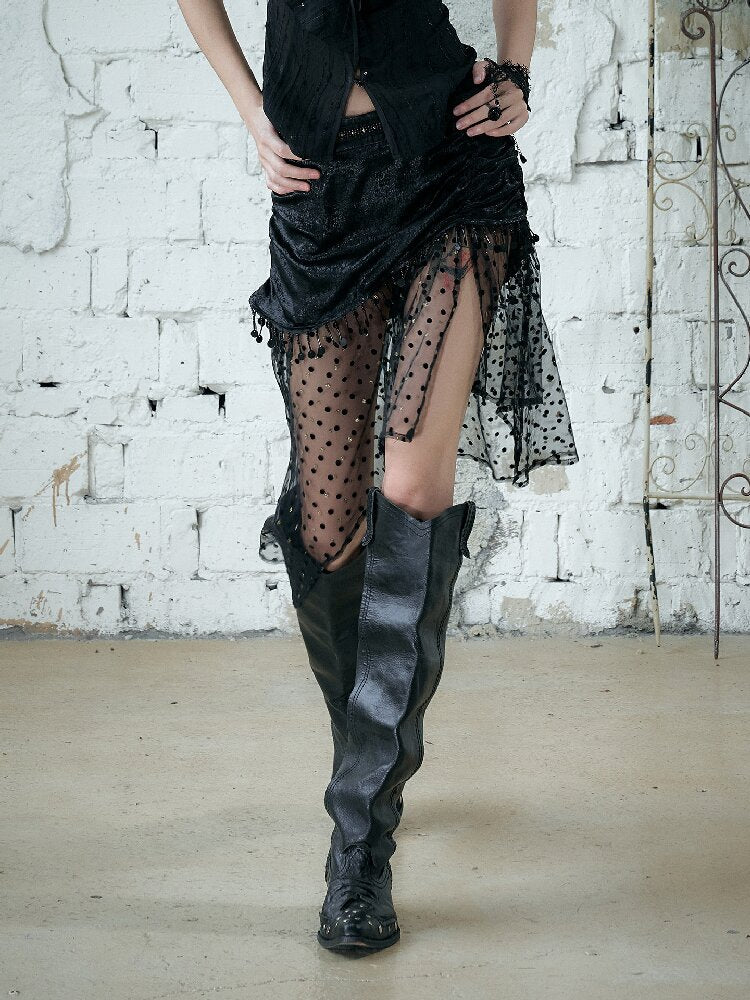 French Palace Satin Mermaid Skirt【s0000017238】