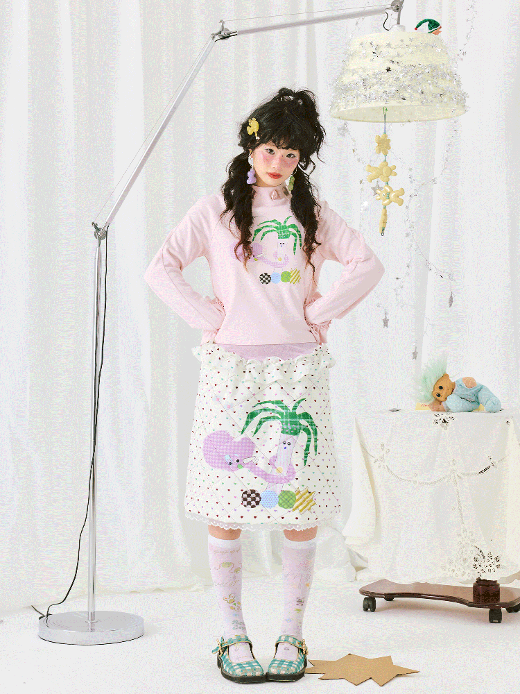 Patchwork Double Color Half-body Skirt【s0000011941】