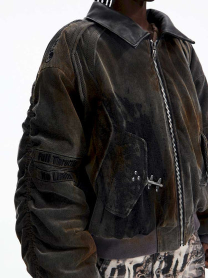 Distressed Corduroy Racing Jacket【s0000015170】