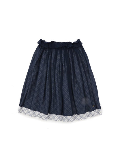 Thin Plaid Bow Spliced Skirt【s0000016087】