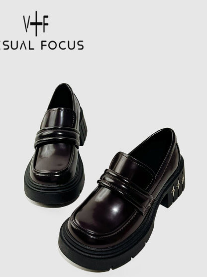 Thick Soled Casual Heel Loafers【s0000015718】