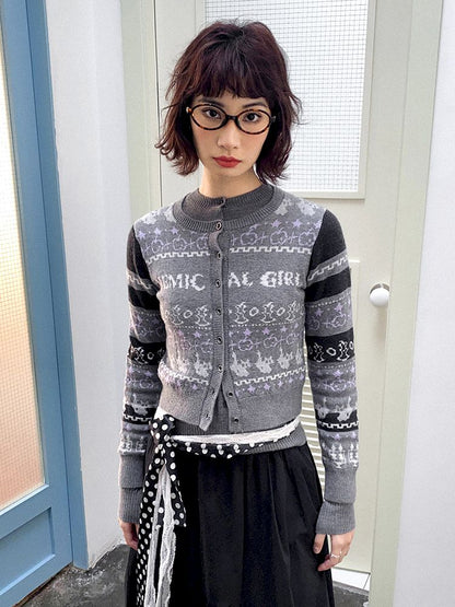 Apple Fair Isle Knit Cardigan【s0000011644】