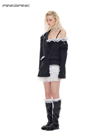 Sexy silhouette punk ballet suit【s0000012983】
