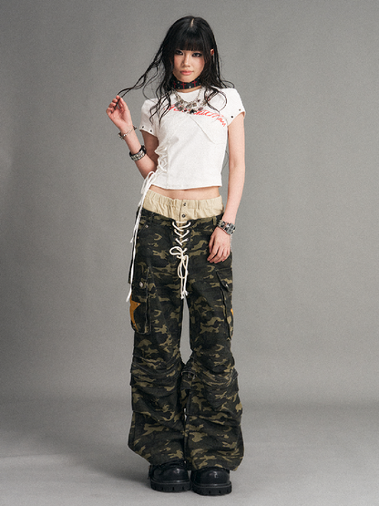 Lace Print Slim Short Sleeve T Shirt【s0000017771】