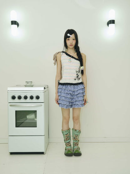 Vintage Polka Dot Note Top Camisole【s0000018704】