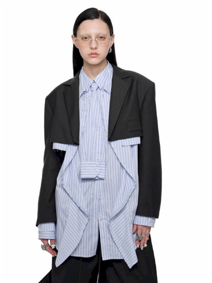 Ultra Short Gray Blazer【s0000011622】