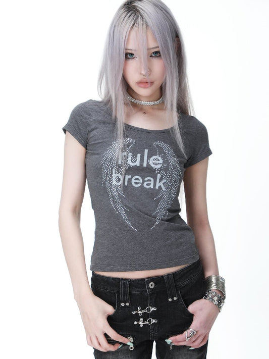 Diamond Wing Stretch Slim T-Shirt【s0000017144】