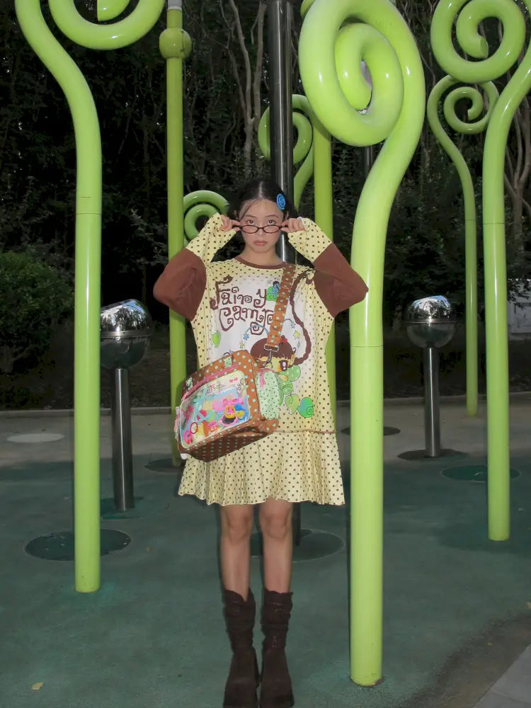 Casual Y2K Beige Pleated Dress【s0000014195】