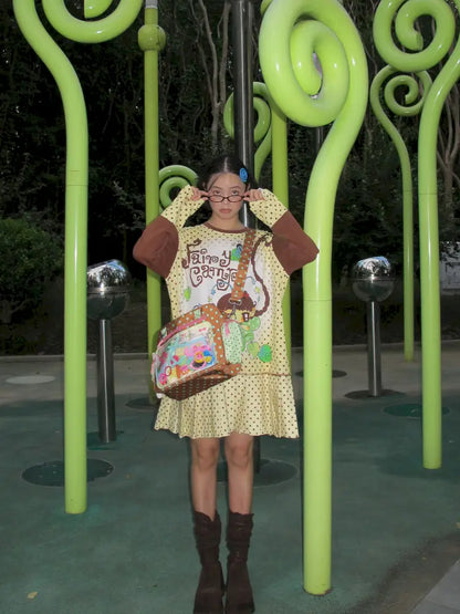 Casual Y2K Beige Pleated Dress【s0000014195】