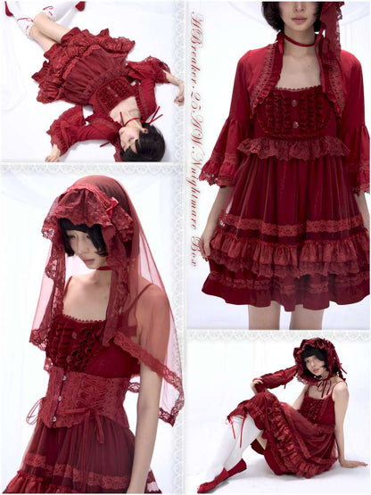 Dark Lolita Lace Mesh Sundress Dress【s0000014684】