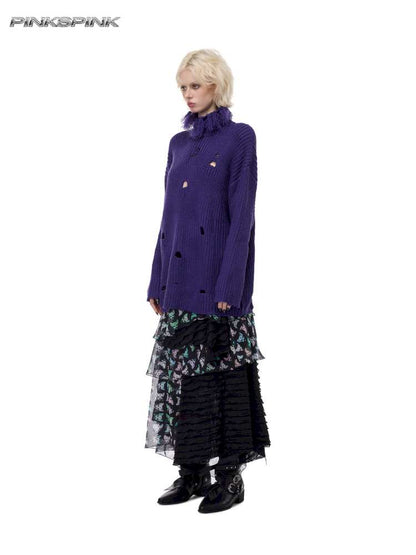 Electric Moon High Collar Sweater【s0000015114】