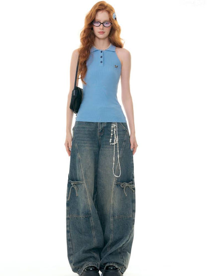 Straight Wide-Leg Denim Pants【s0000014356】