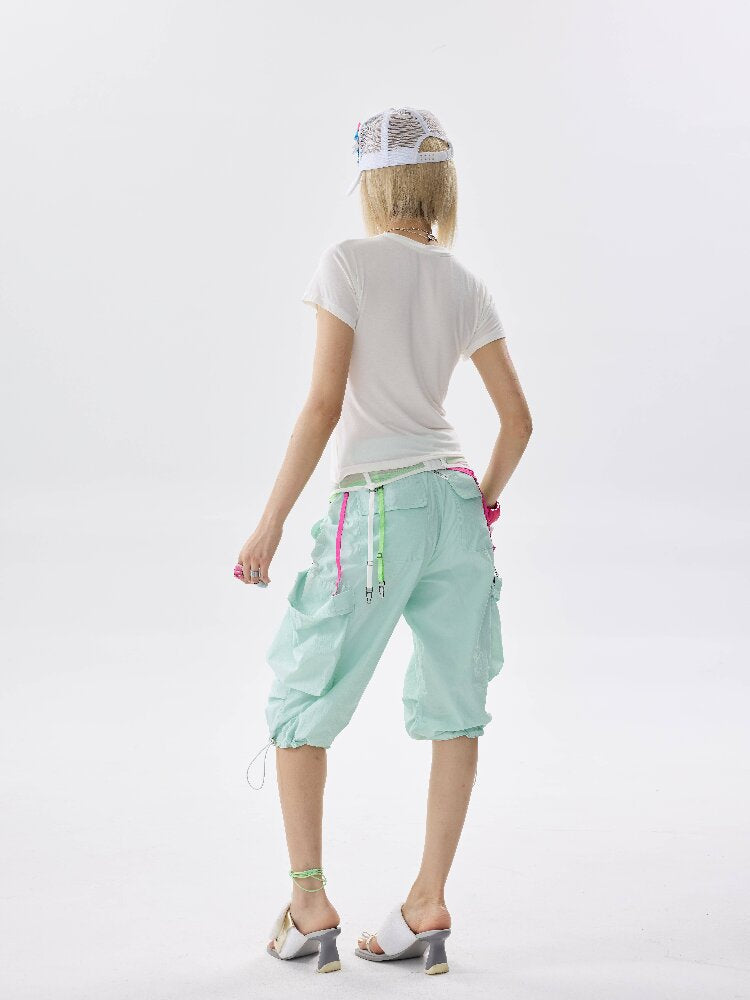 Mint Green Rhinestone Casual Pants【s0000017636】