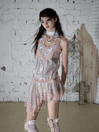 Dreamy Pure Desire Lace Star Dress【s0000017233】