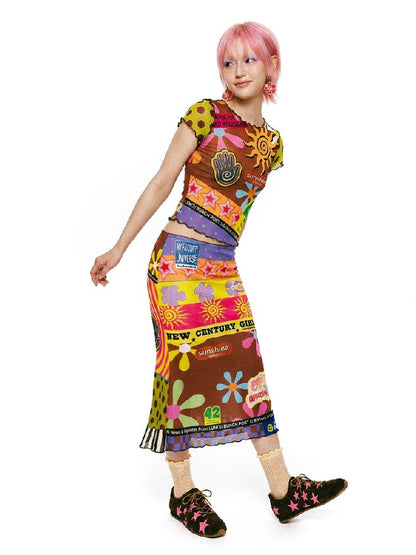 Dopamine American Vintage Mesh Mermaid Dress【s0000017632】
