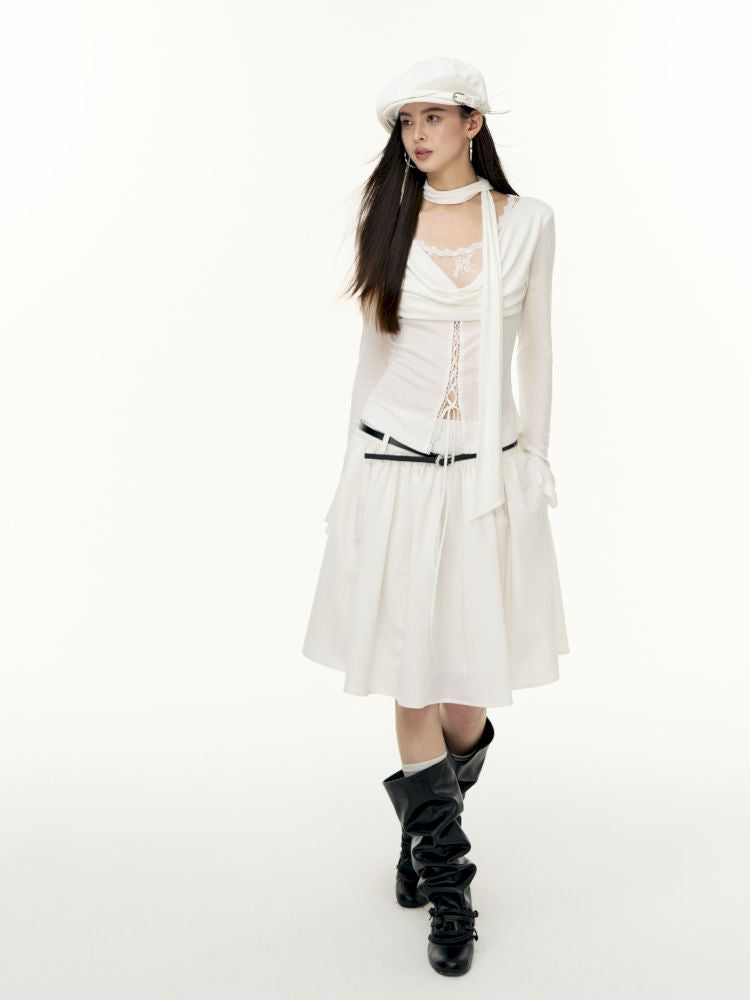 Tencel swing collar bottoming shirt【s0000013745】