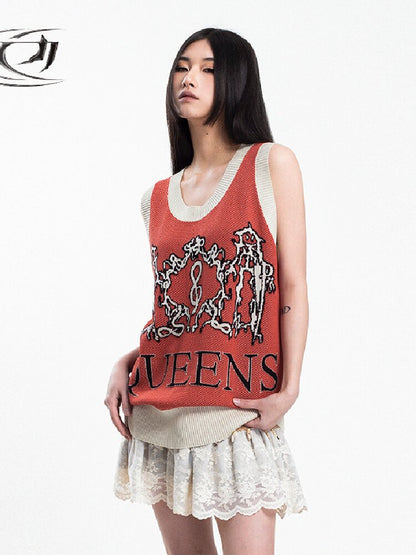 Retro Queens Dragon Jacquard Vest【s0000018045】