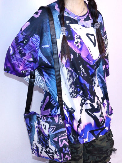 Cyber Mechanical Loose Crew Neck T Shirt【s0000017706】