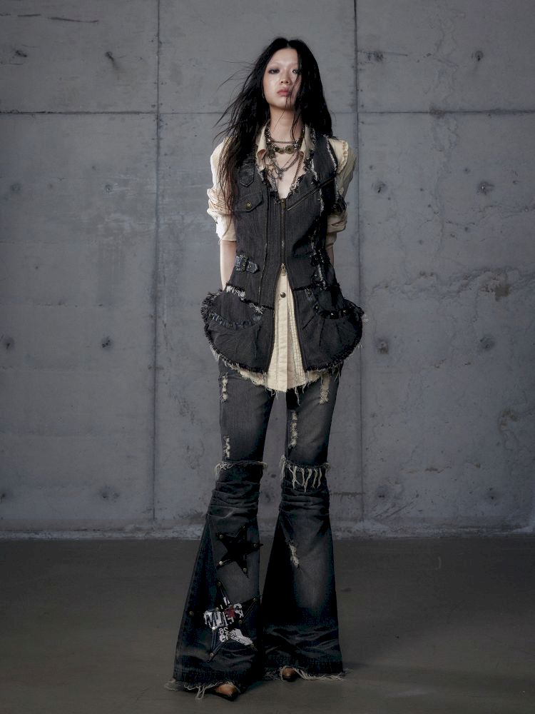 Stacked Waisted Irregular Vest【s0000013472】