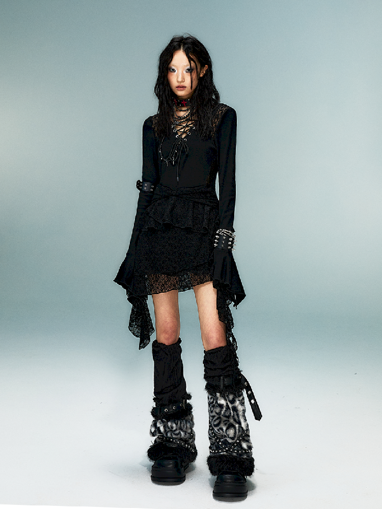 Irregular Skinny Ruffle Dress【s0000011478】