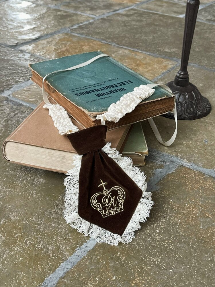 Brown Velvet Top Hat Tie【s0000015617】