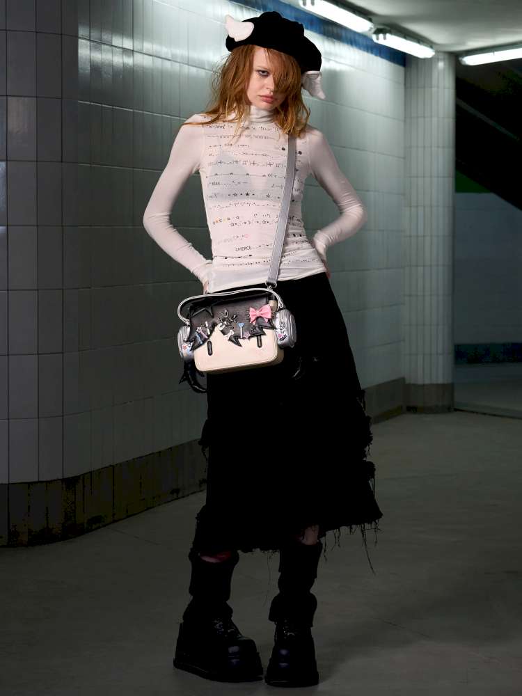 Wool Blend Emoji Stripe Turtleneck【s0000014648】